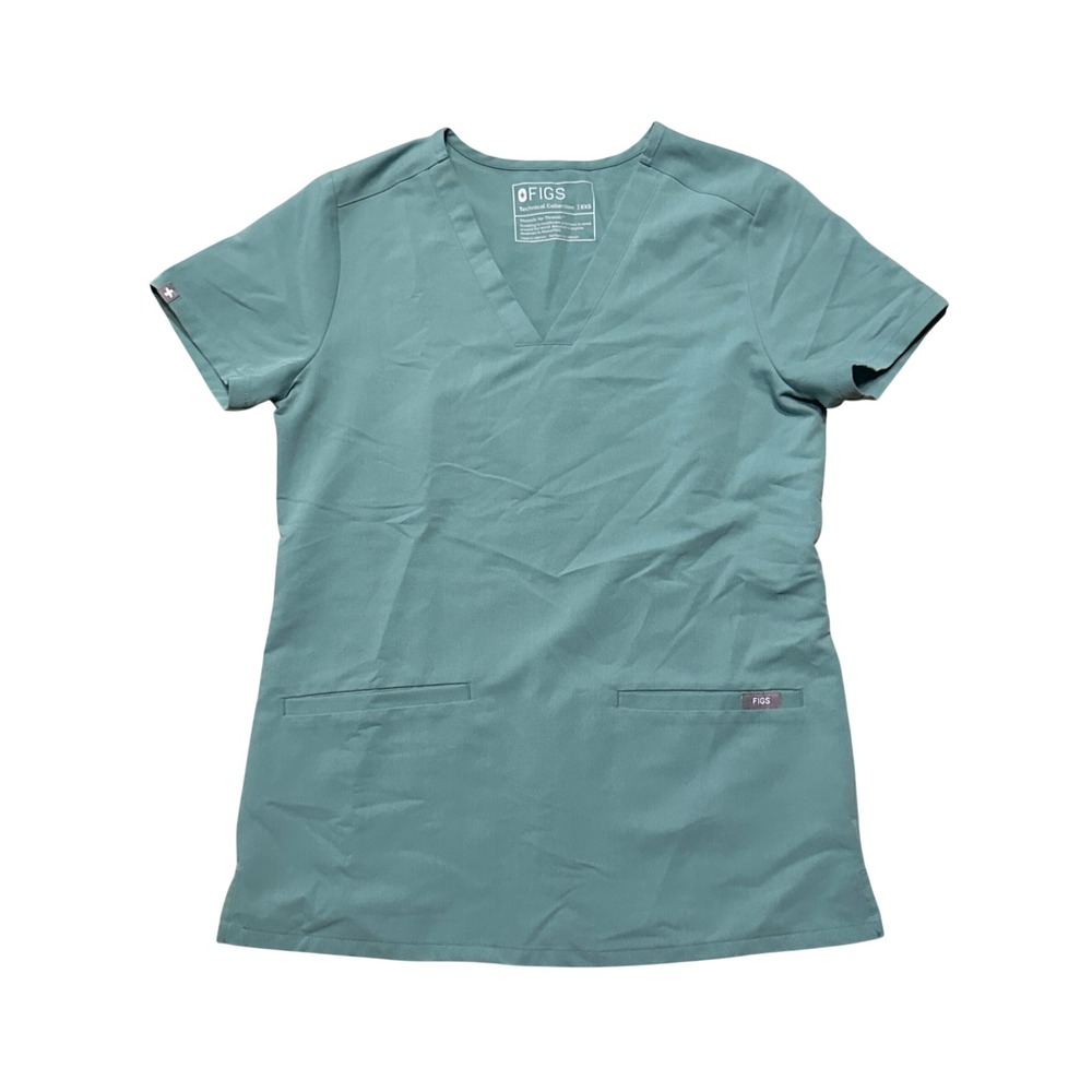 Figs Casma Three-Pocket Scrub Top JADE XXS